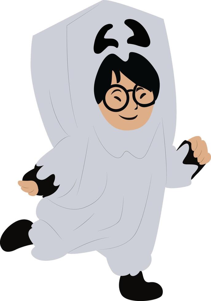 Halloween, Boy Ghost Costume Halloween Child Fun Halloween, vector