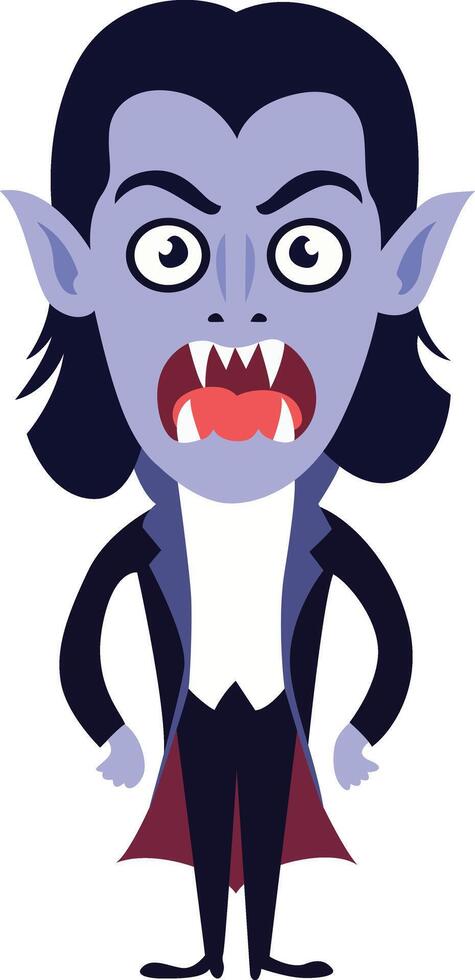 Halloween, Cartoon Vampire Halloween Costume vector