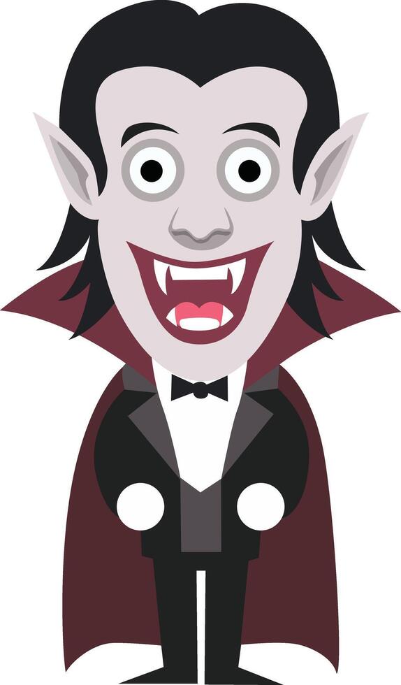 Halloween, Cartoon Vampire Halloween Costume Clipart vector