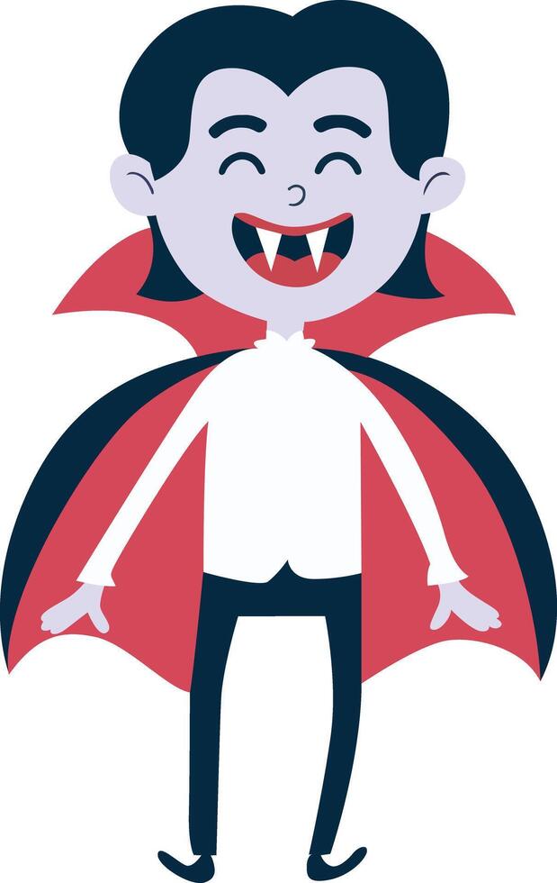 Halloween, Happy Cartoon Vampire vector