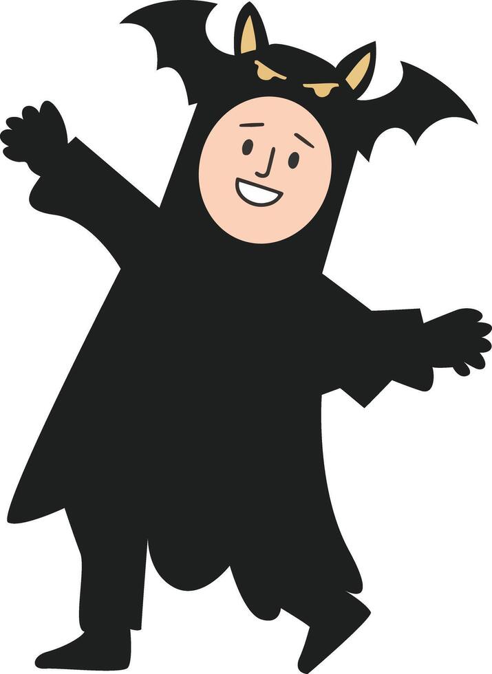 Halloween, Happy Child Bat vector
