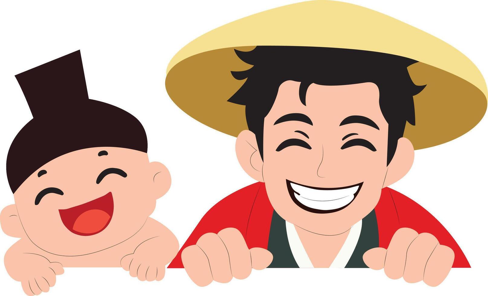 Happy Baby Boy Cartoon Illustration, happy Gion Matsuri vector