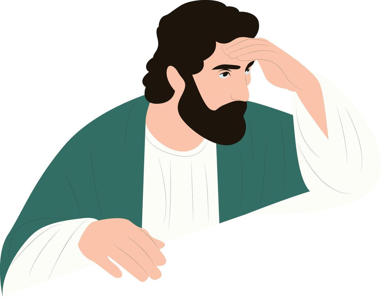 Saint Joseph Contemplating, Deep Thought vector