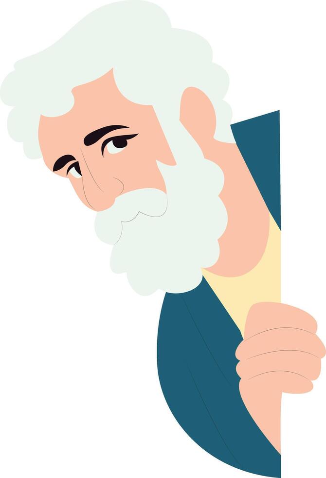 Saint Peter Peeking Corner Illustration vector