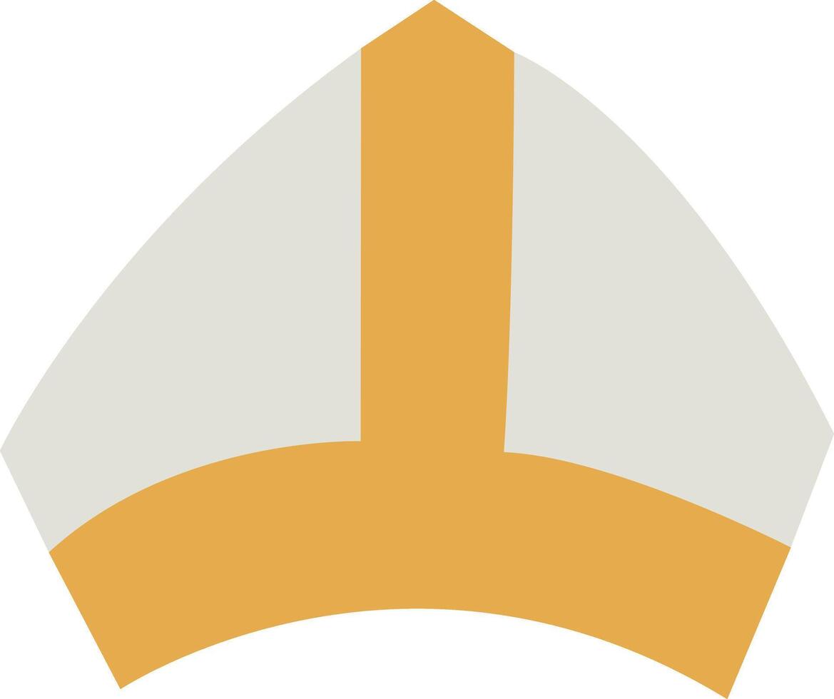 Bishop's Mitre Hat Religious Headwear Icon vector