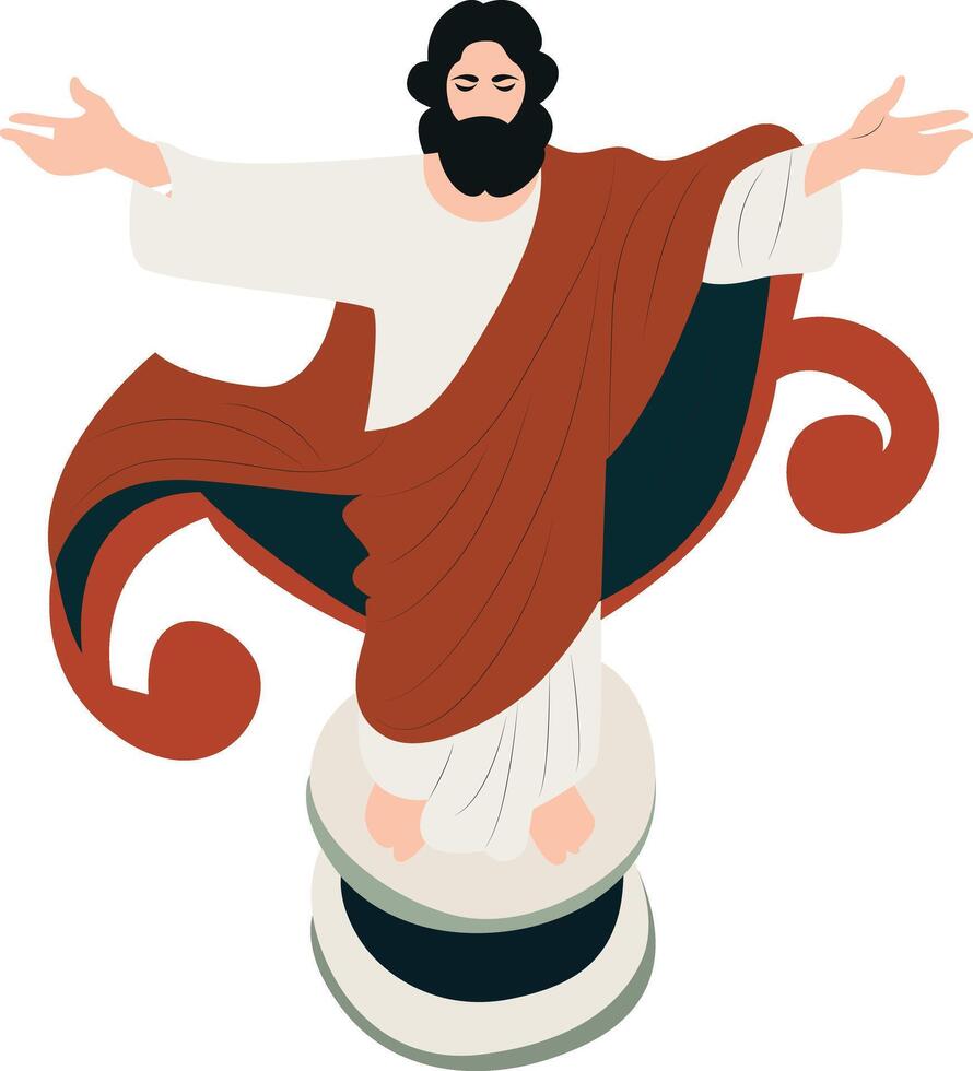 Saint Jerome Statue Artistic Design vector