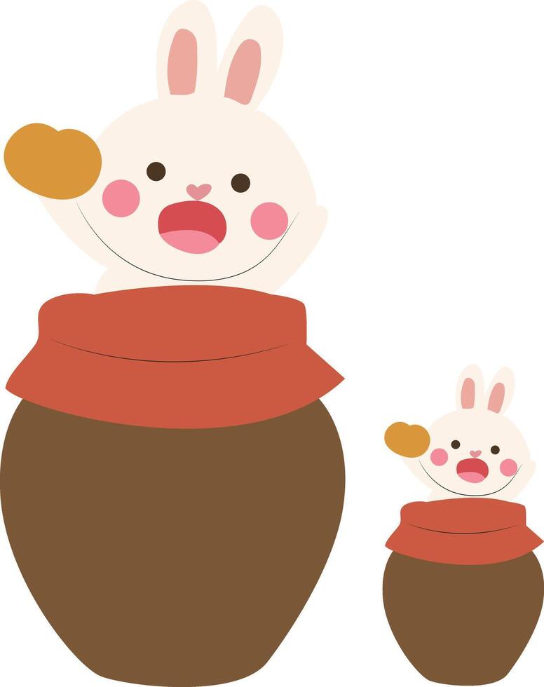 Dragon Boat, Food Zongzi, Cute Rabbits Hugging Easter Eggs vector