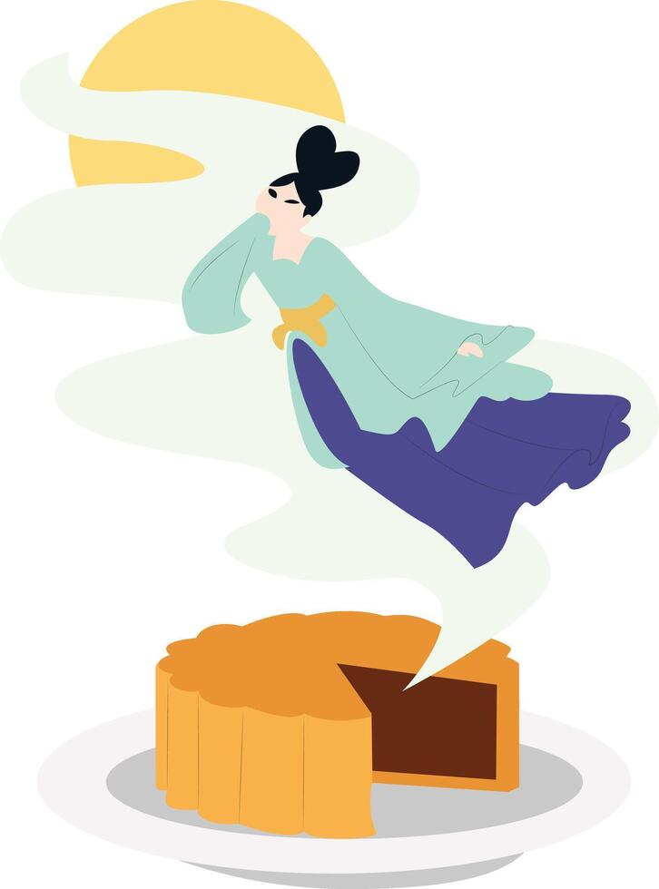 Mid Autumn festival, Cartoon Soldier Bunny Running Fast vector