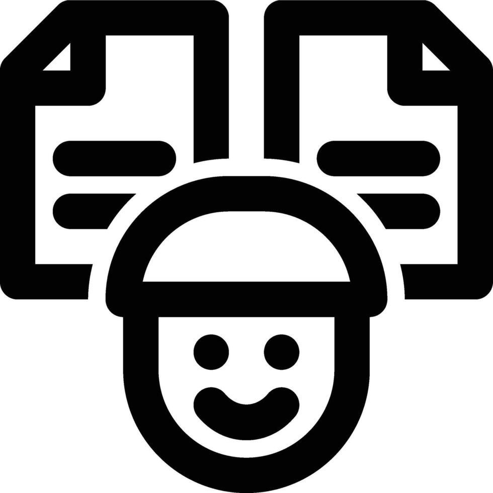 Customer Data, Customer Information, Customer Profile Outline Icon vector