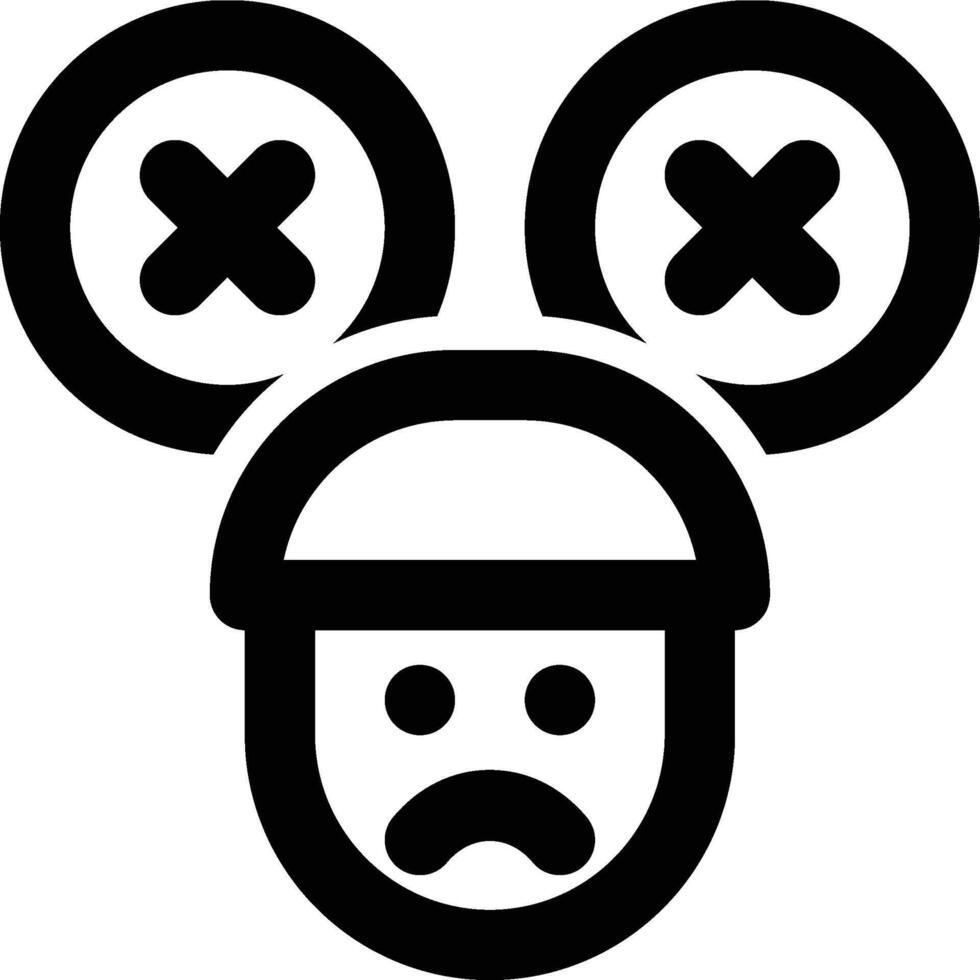 Customer Pain, Pain Points, Customer Problem Outline Icon vector