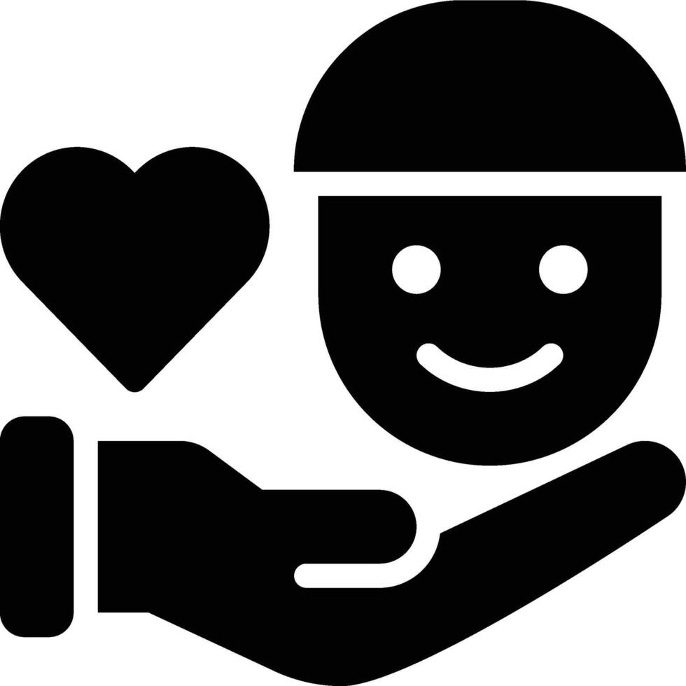 Customer Relationship, Customer Care, Customer Loyalty Glyph Solid Icon vector