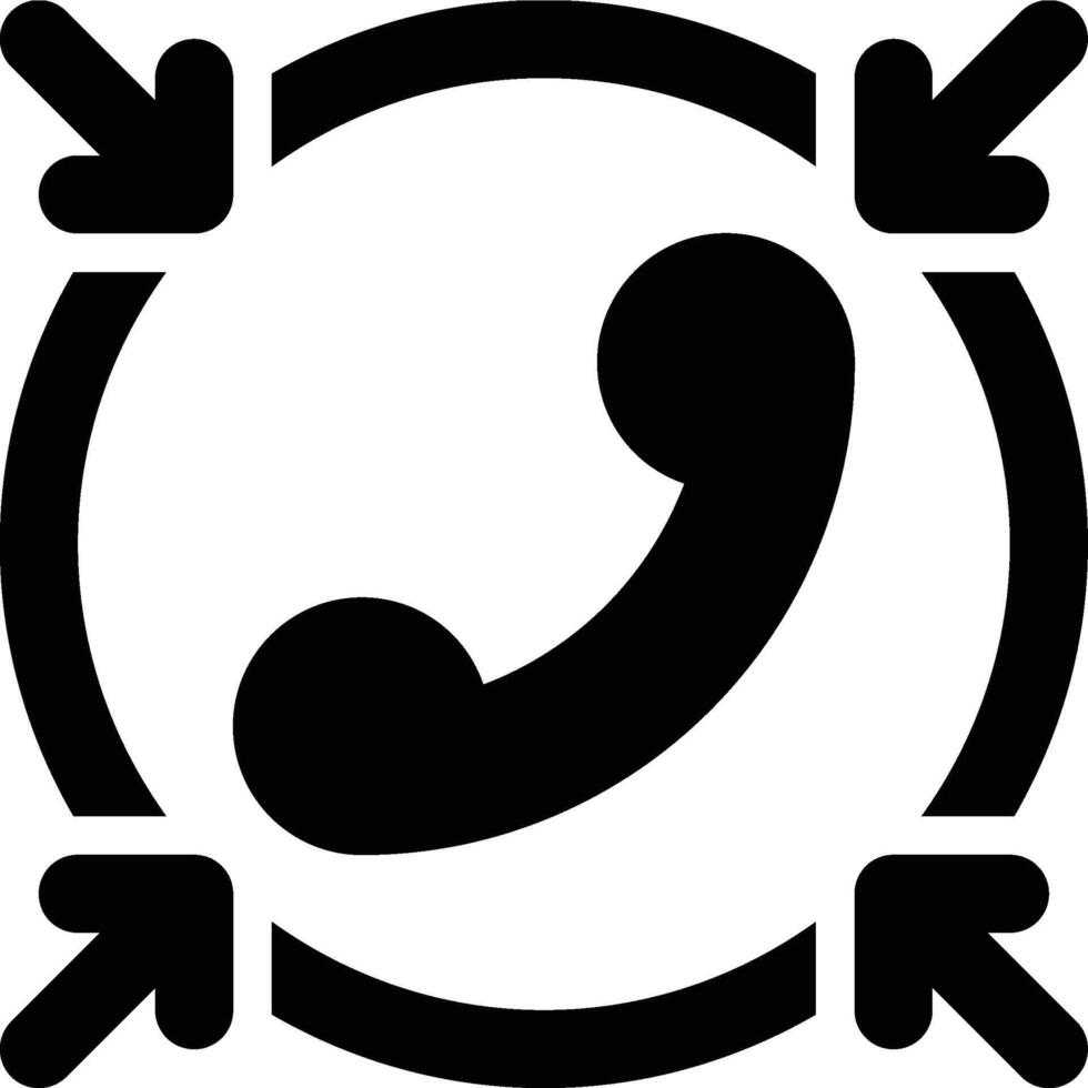 Call Center, Hotline, Contact Center Glyph Solid Icon vector