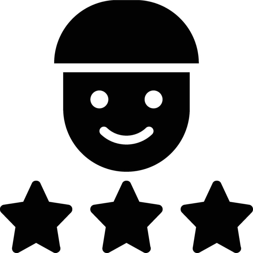 Customer Rating, Customer Feedback, Customer Engagement Glyph Solid Icon vector