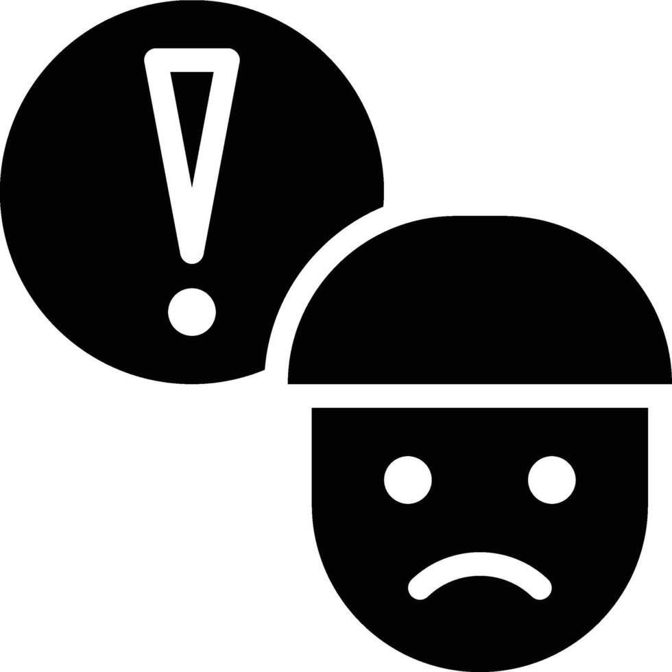 Customer Problem, Customer Complain, Customer Pain Glyph Solid Icon vector