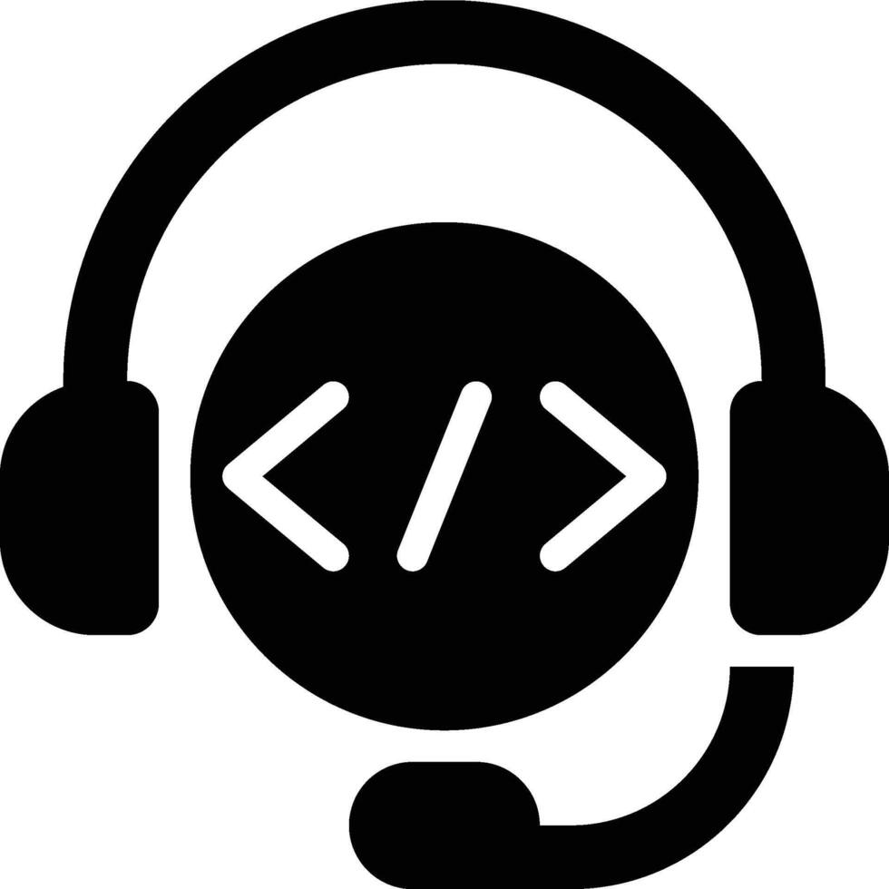 Customer Service, Customer Support, CRM Glyph Solid Icon vector