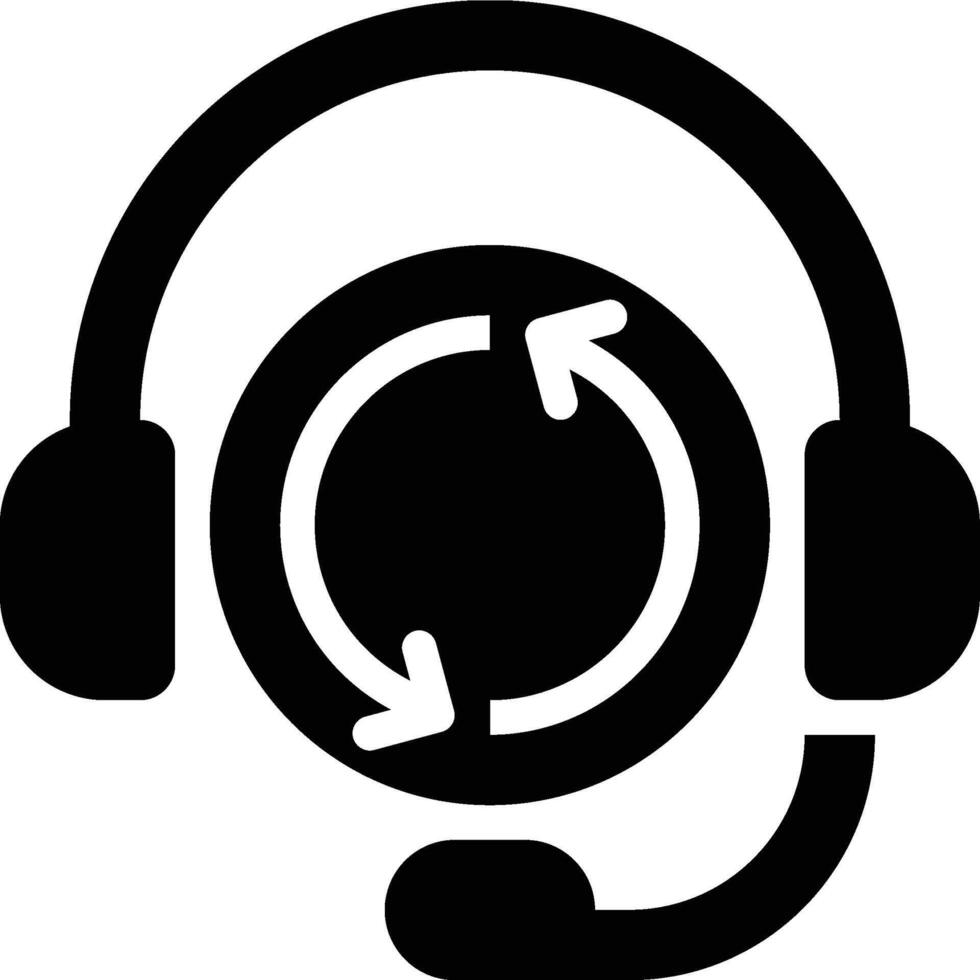 Customer Service, Customer Support Glyph Solid Icon vector