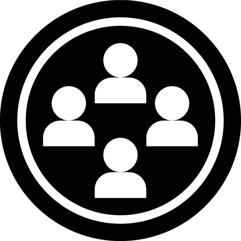 Community, Forum, People Glyph Solid Icon vector