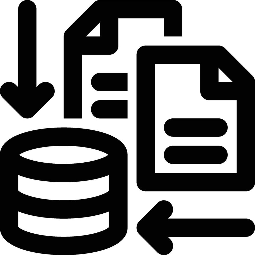 Data Collection, Input Data, Data Gathering Outline Icon vector