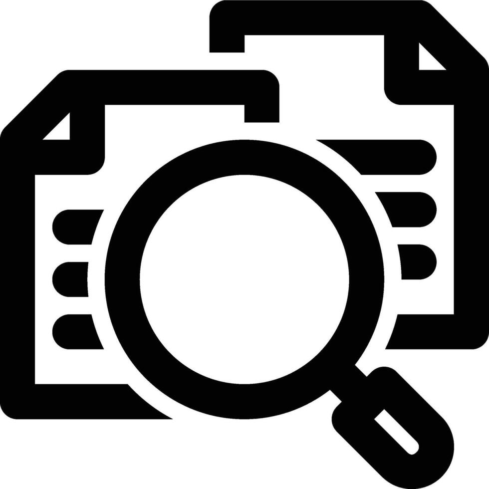 Data Search, Data Query, Data Analysis Outline Icon vector