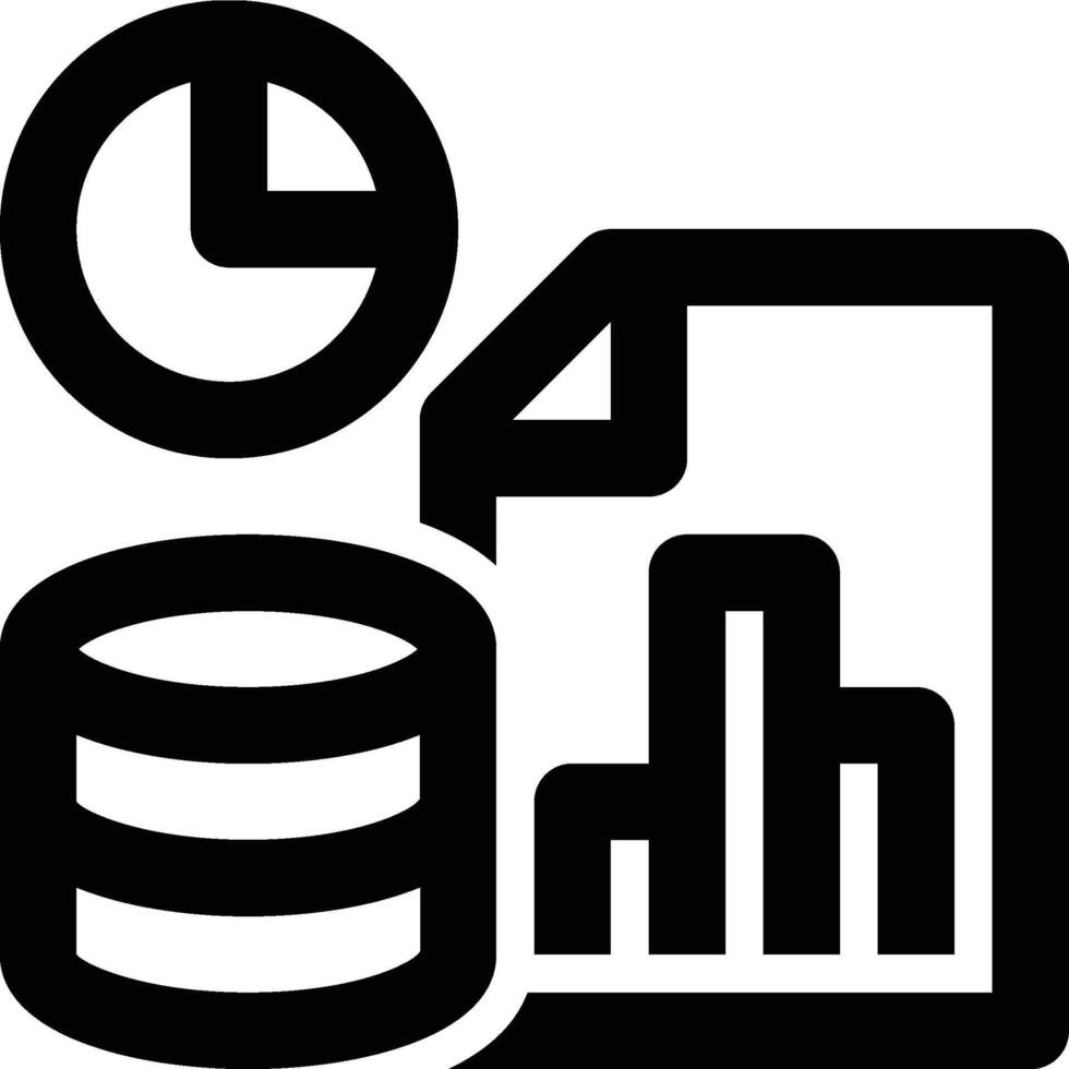 Data Analysis, Data Analytics, Big Data Outline Icon vector