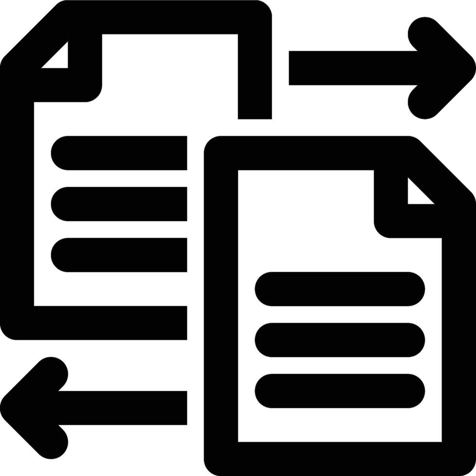 Data Transfer, Data Migration, Data Sharing Outline Icon vector