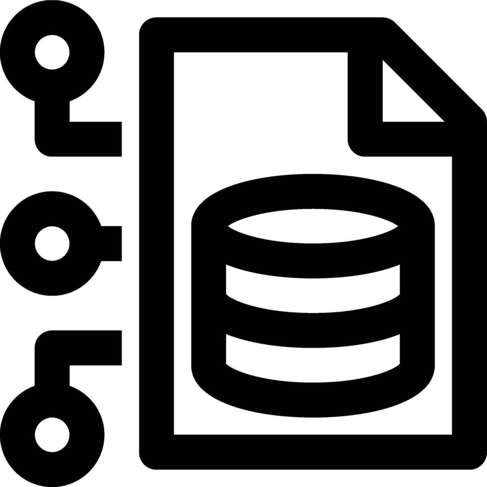 Big Data, Database, Data Science Outline Icon vector