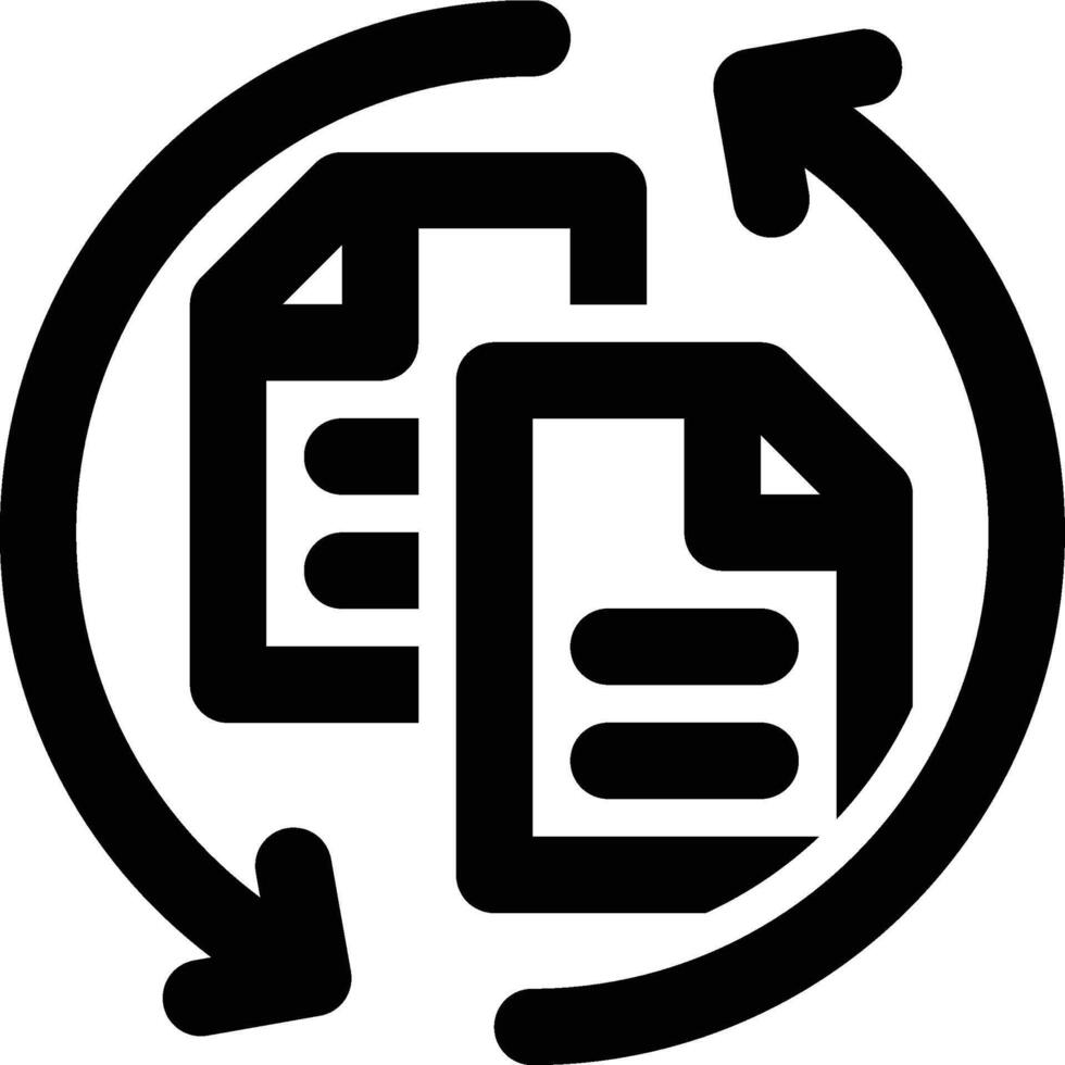 Data Update, Data Processing, Data Outline Icon vector