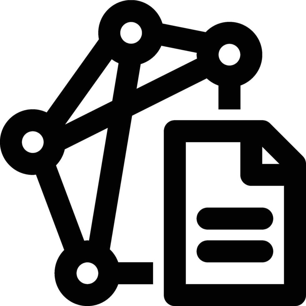 Complex Data, Data Complexity, Data Network Outline Icon vector