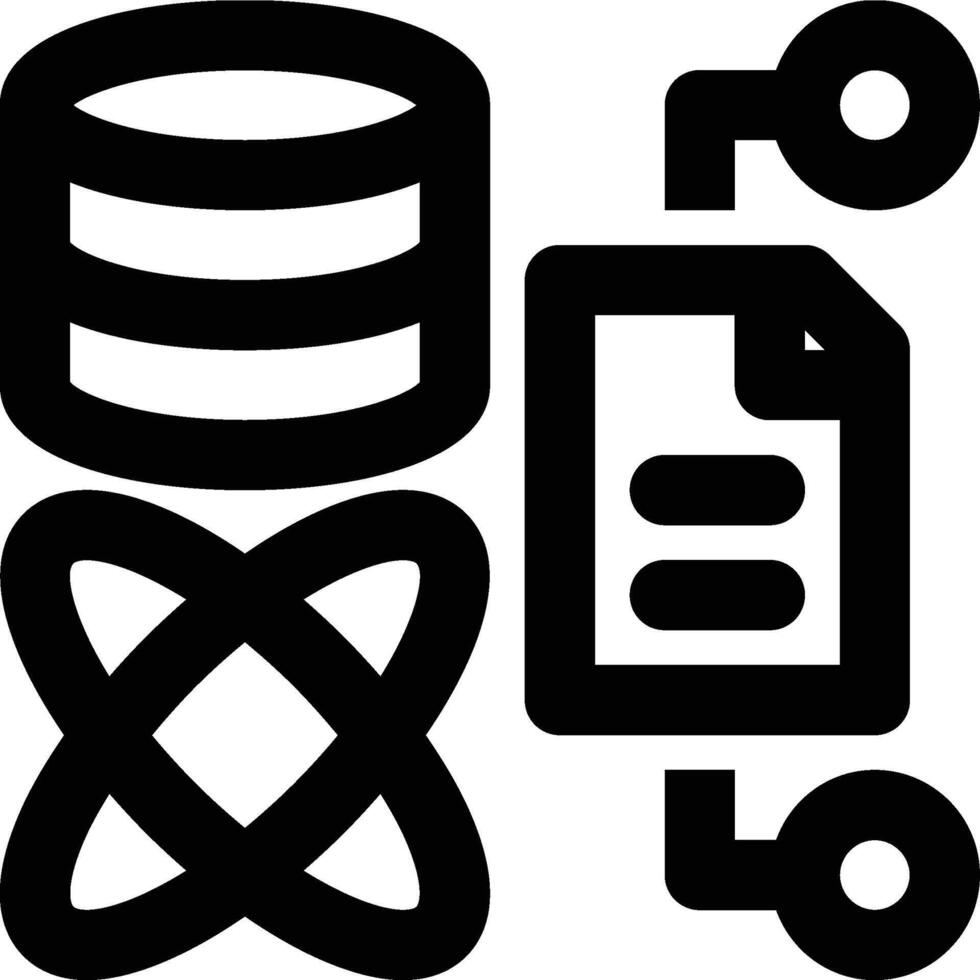Data Science, Big Data, Analytics Outline Icon vector
