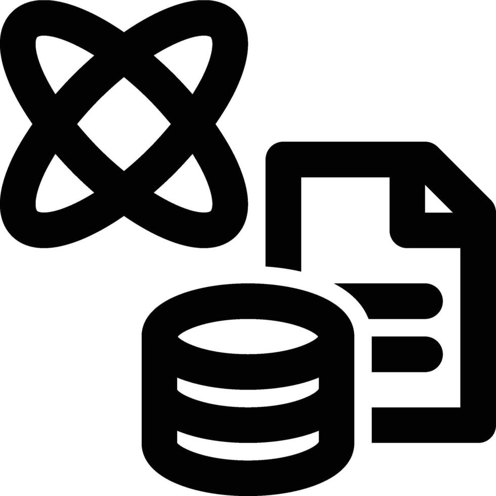 Data Science, Database, Big Data Outline Icon vector