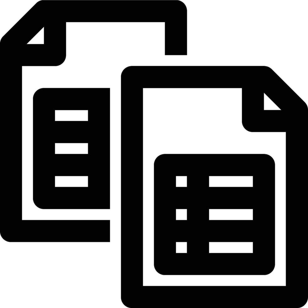 Structured Data, Data, Table Outline Icon vector