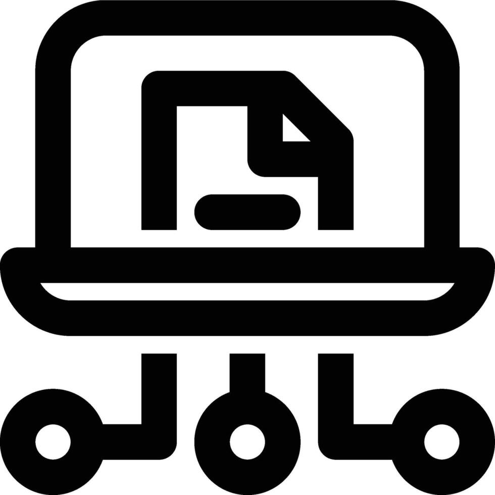 Big Data, Application, Software Outline Icon vector