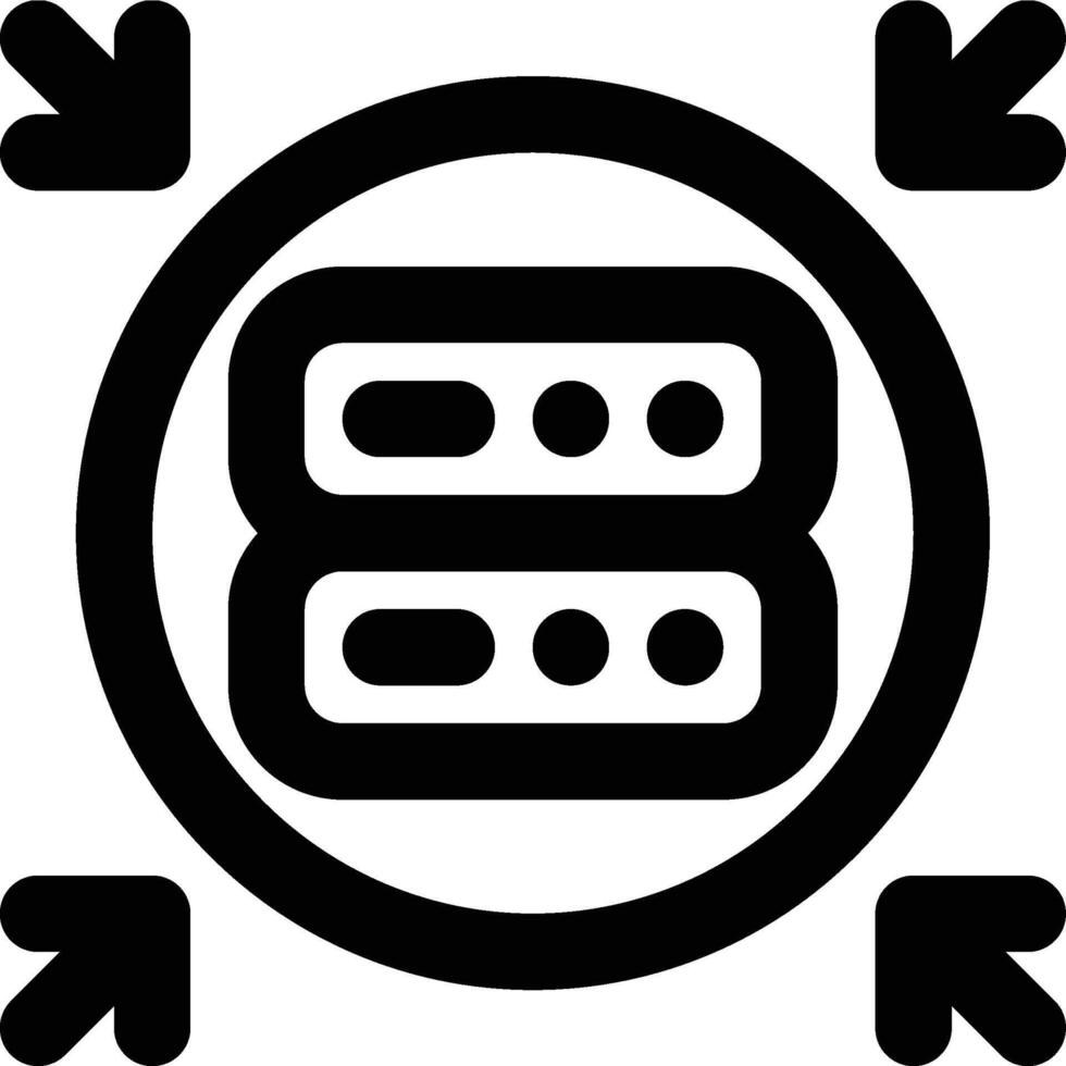Data Center, Server, Data Storage Outline Icon vector
