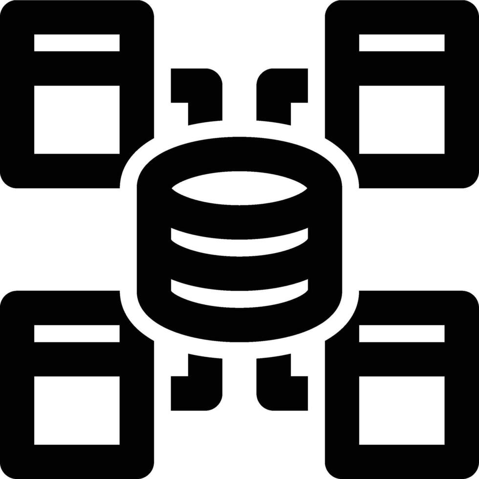 Data Modelling, Data Structure, Data Architecture Outline Icon vector