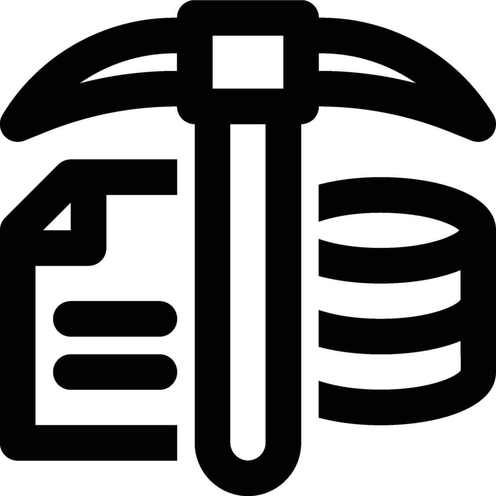 Data Mining, Big Data, Database Outline Icon vector