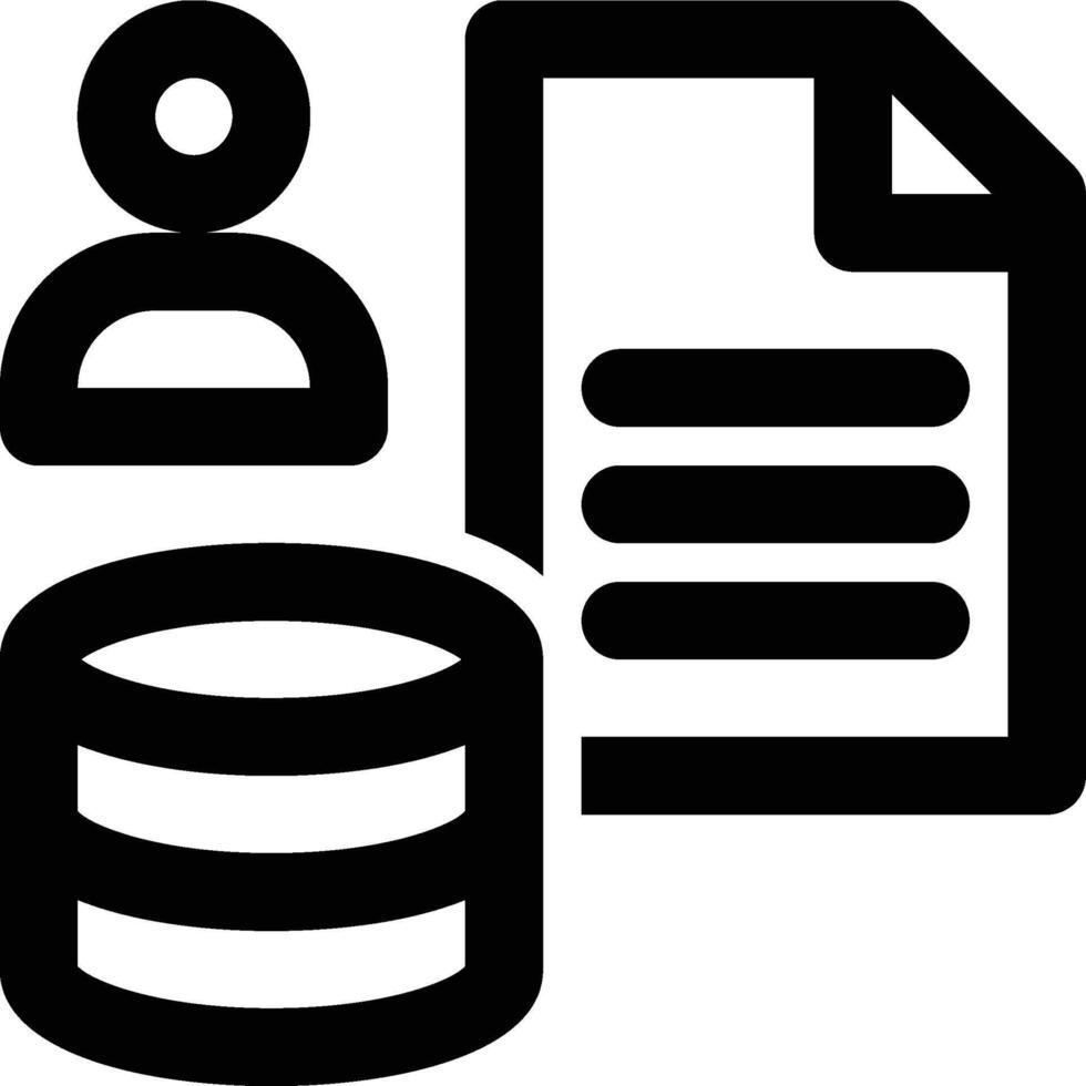 Data Steward, Database Administrator, Data Analyst Outline Icon vector