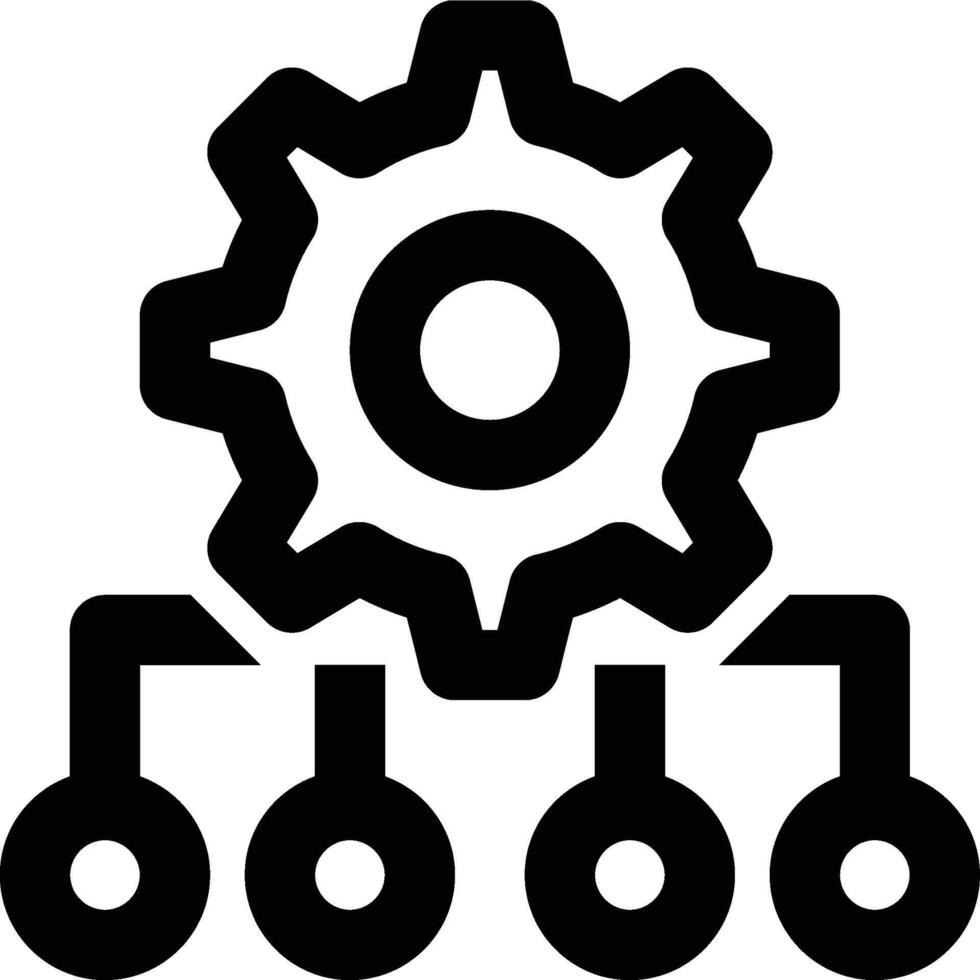 Concurrency, Multitasking, Parallelism Outline Icon vector