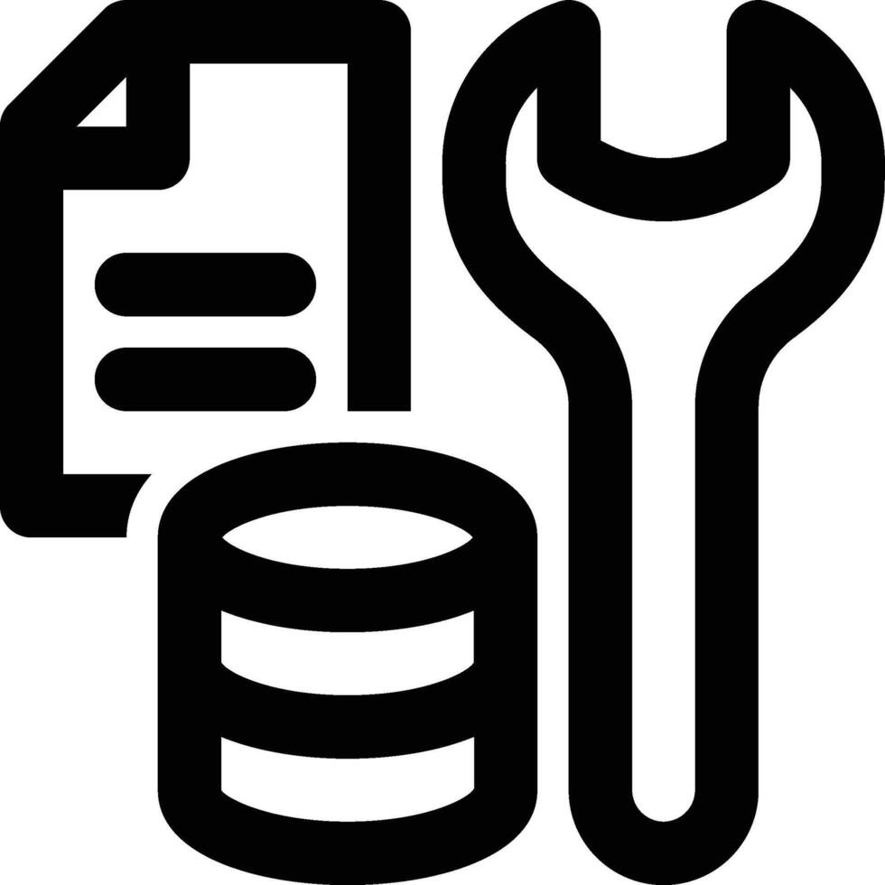Big Data, Tools, Database Outline Icon vector