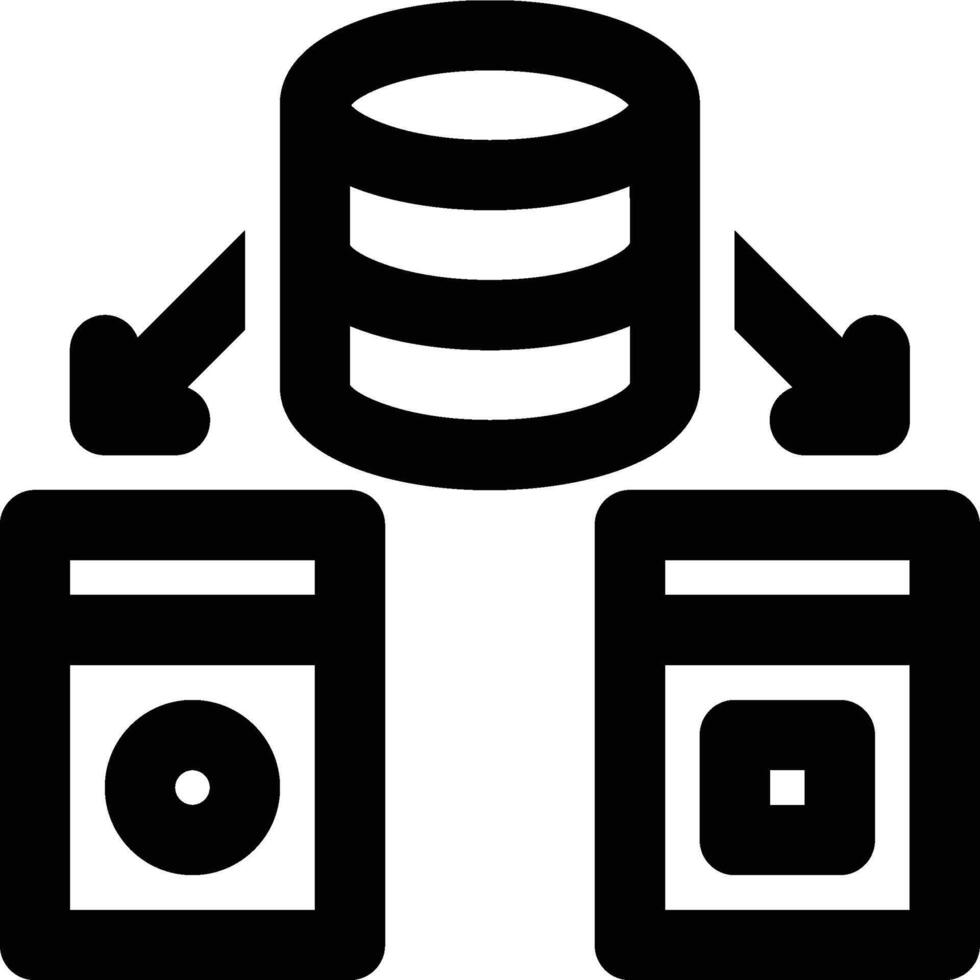 Object Database, Object Oriented, Database Outline Icon vector