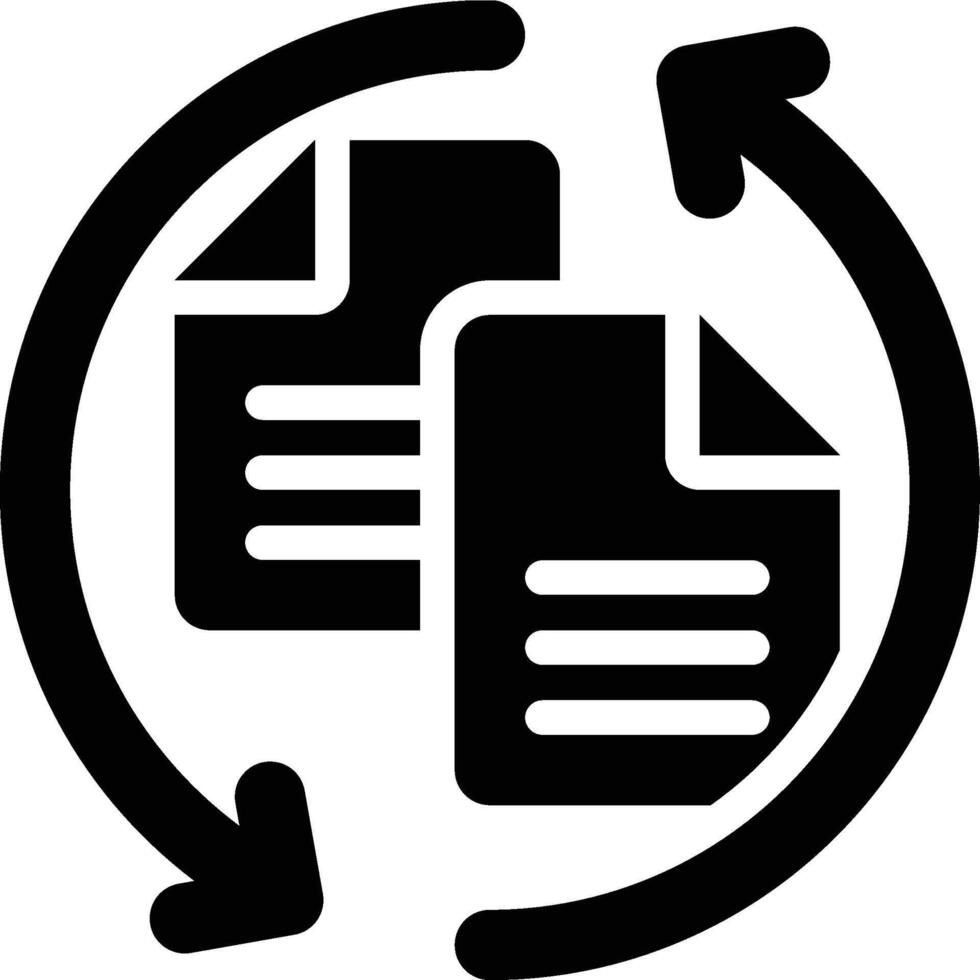 Data Update, Data Processing, Data Glyph Solid Icon vector