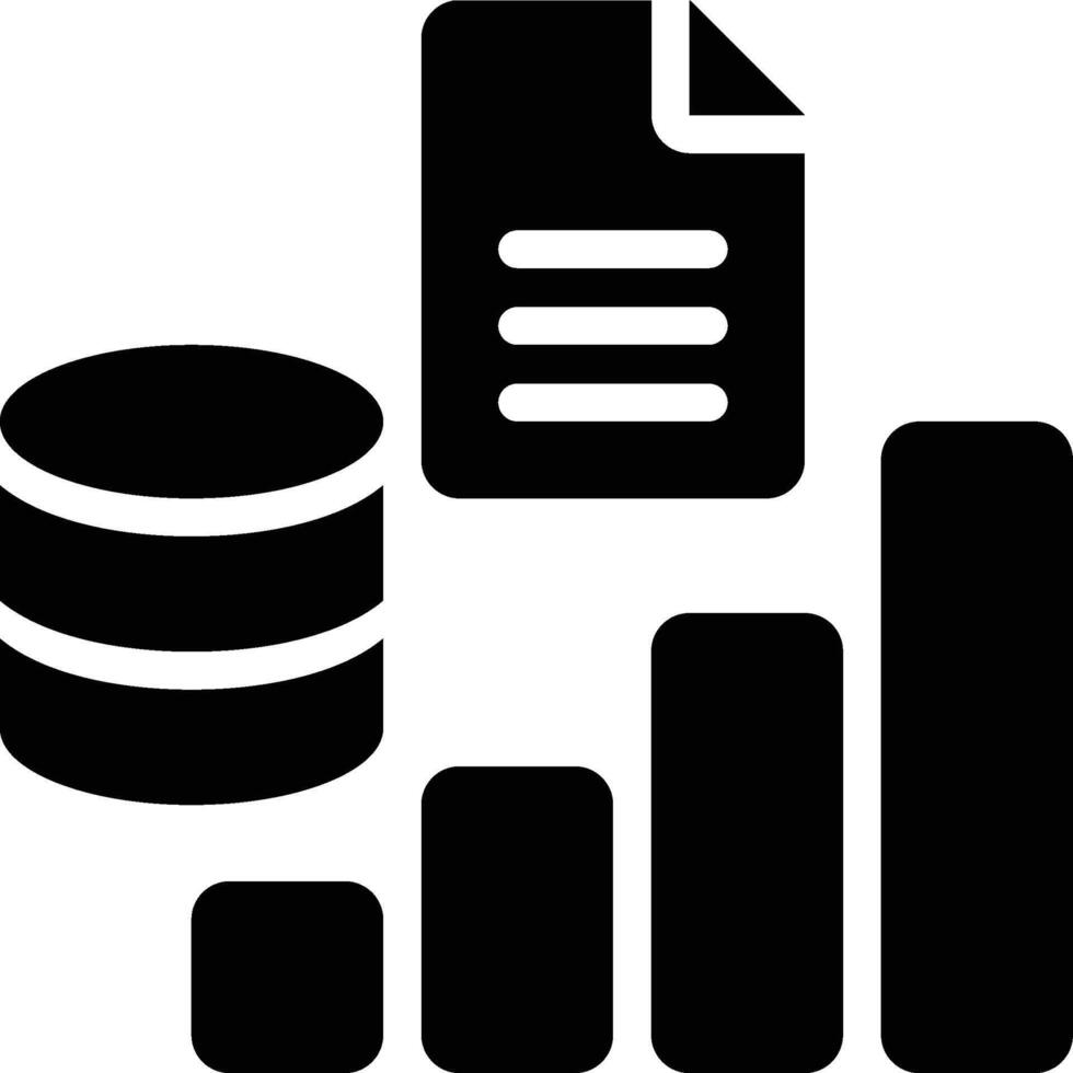 Data Volume, Data, Big Data Glyph Solid Icon vector