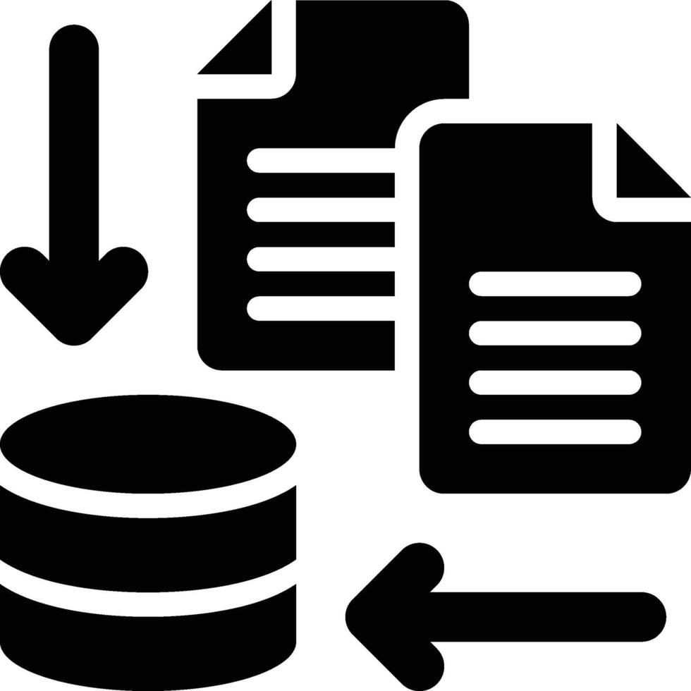 Data Collection, Input Data, Data Gathering Glyph Solid Icon vector