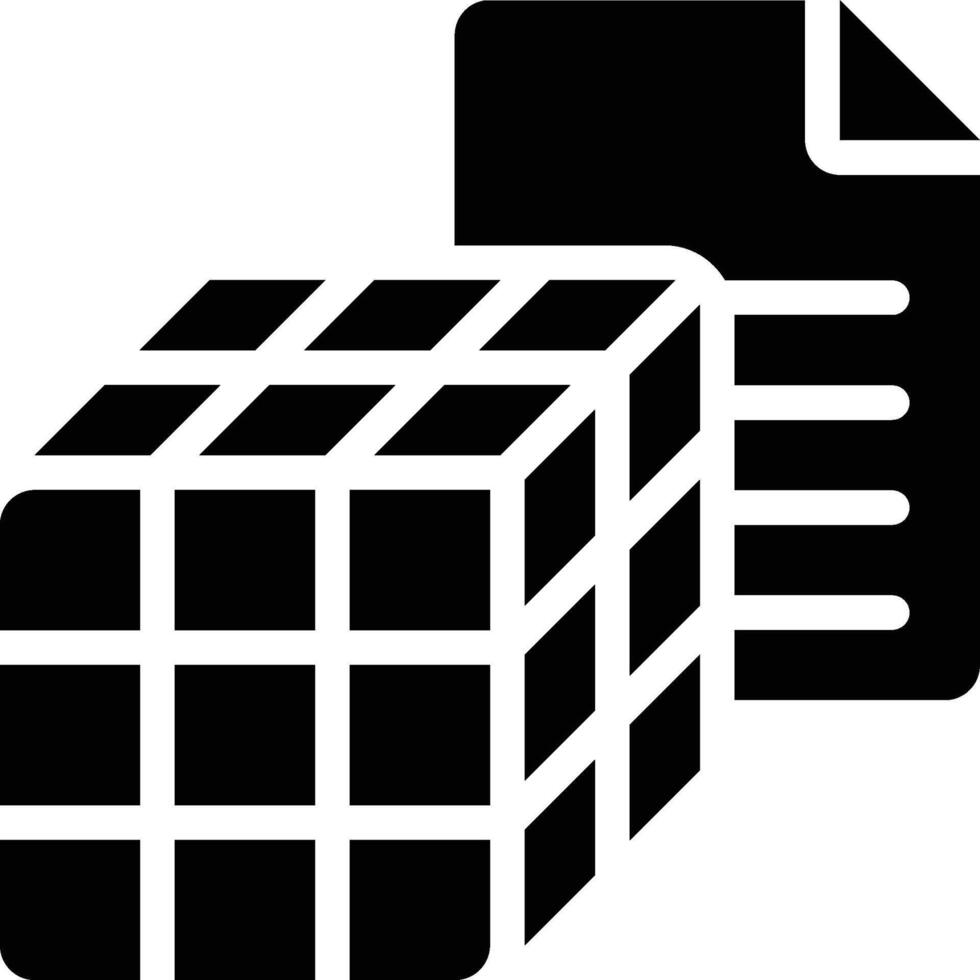 OLAP, Cube, Data Glyph Solid Icon vector