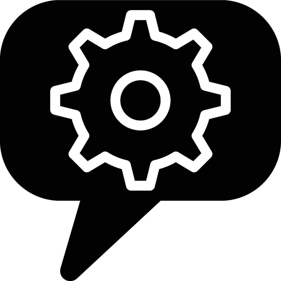 Natural Language, Processing, NLP Glyph Solid Icon vector