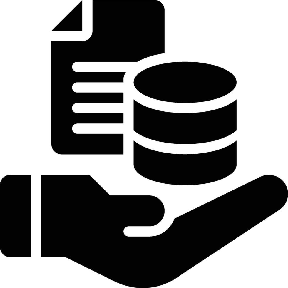 Big Data, Database, Service Glyph Solid Icon vector