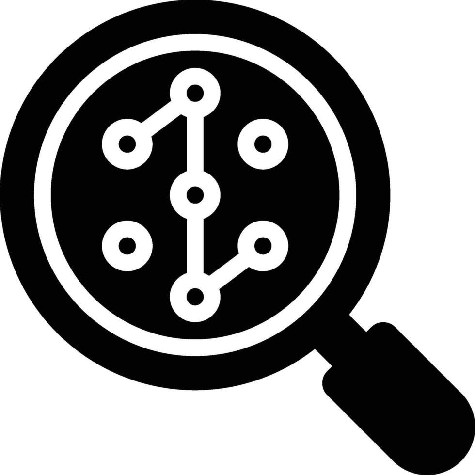 Pattern Recognition, Pattern Analysis, Pattern Glyph Solid Icon vector