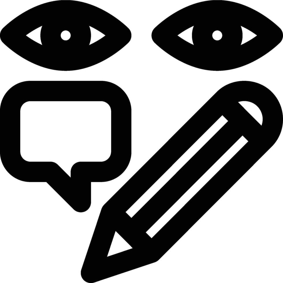 Visual Communication, Visual Design, Visualization Outline Icon vector