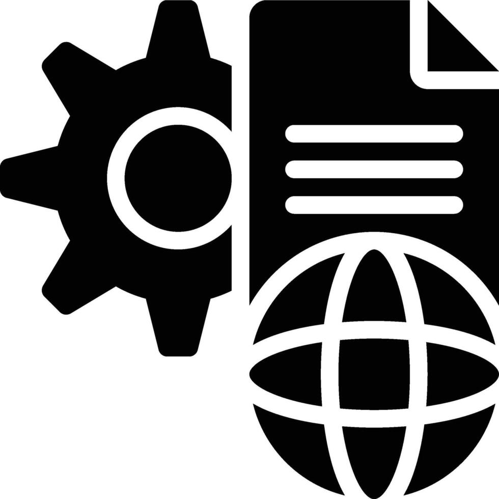 Big Data, Engineering, Development Glyph Solid Icon vector
