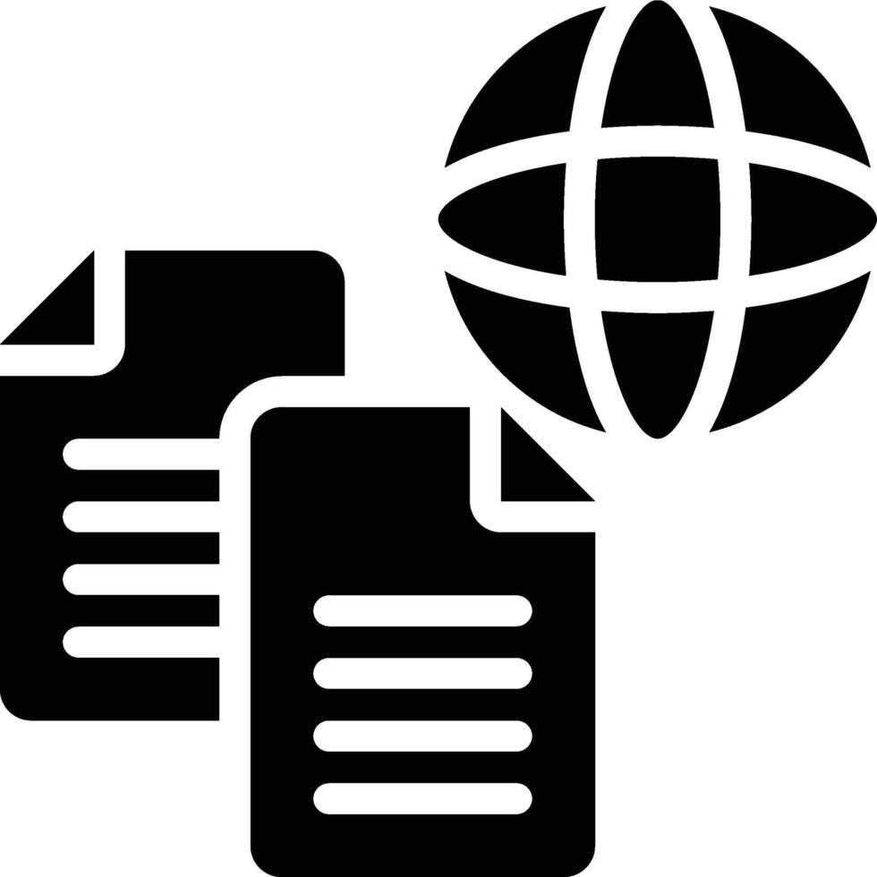 Big Data, Global, World Glyph Solid Icon vector