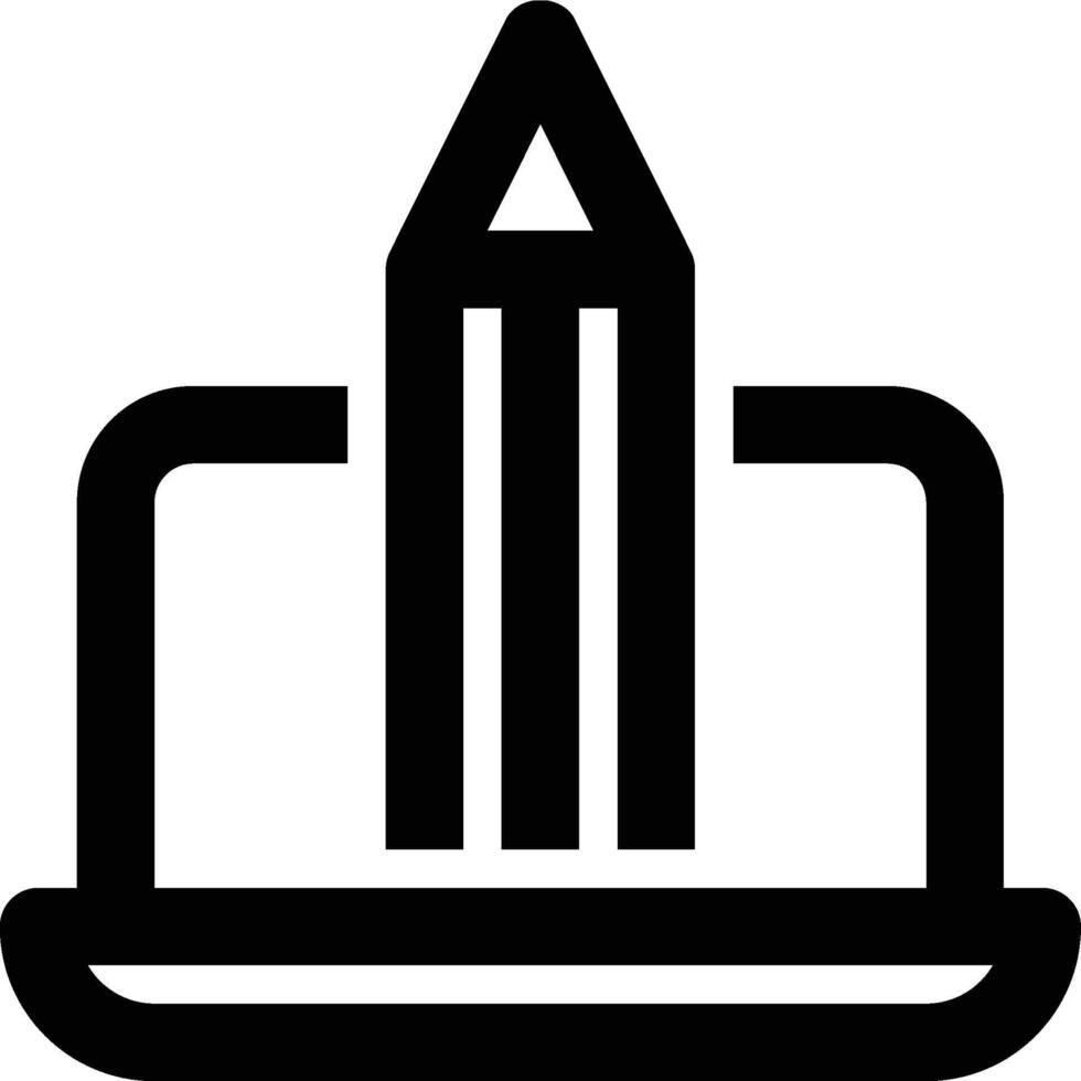 Graphic Design, Visual Design, Computer Design Outline Icon vector